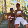 Cristiano Ronaldo et son fils Cristiano Jr. avec les jumeaux, photo Instagram du 4 juillet 2017.