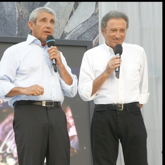 Michel Boujenah avec Michel Drucker lors de l'ouverture du Festival de Ramatuelle en 2009.