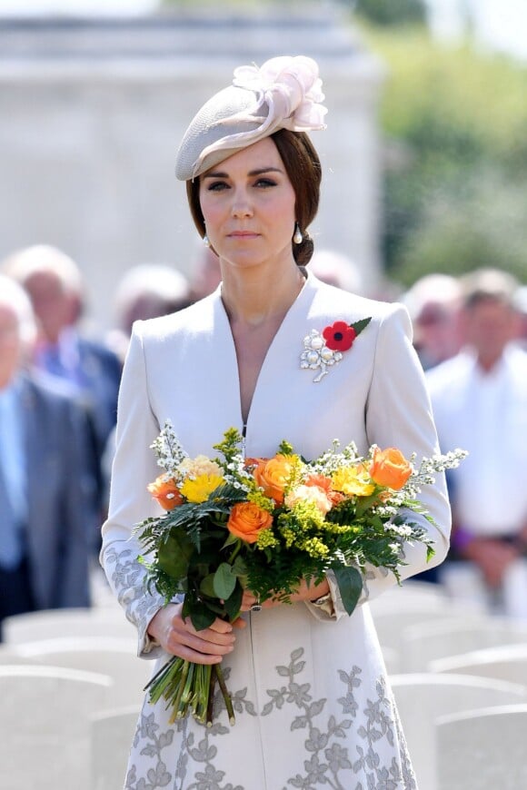 Kate Middleton, duchesse de Cambridge, à Ypres en Belgique le 31 juillet 2017 lors des commémorations du centenaire de la troisième bataille d'Ypres (Bataille de Passchendaele).