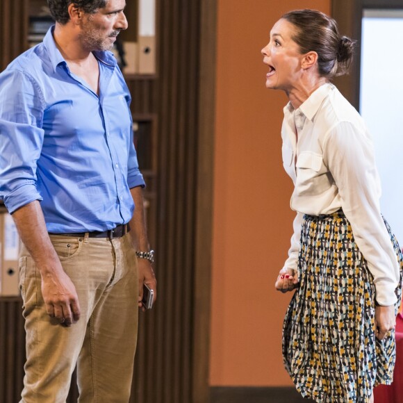 Exclusif - Barbara Schulz et Pascal Elbé - Représentation de la pièce de théâtre "L'éveil du chameau" lors du Festival de Ramatuelle, le 7 août 2017. © Cyril Bruneau / Festival de Ramatuelle / Bestimage