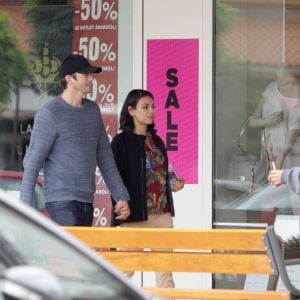 Mila Kunis et Ashton Kutcher à Budapest, le 14 juillet 2017.