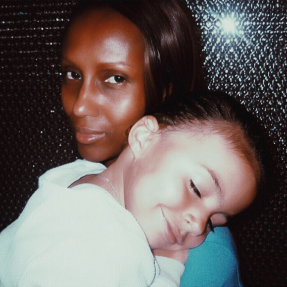 Photo d'Iman Bowie et sa fille Alexandria Zahra Jones. Mai 2017.