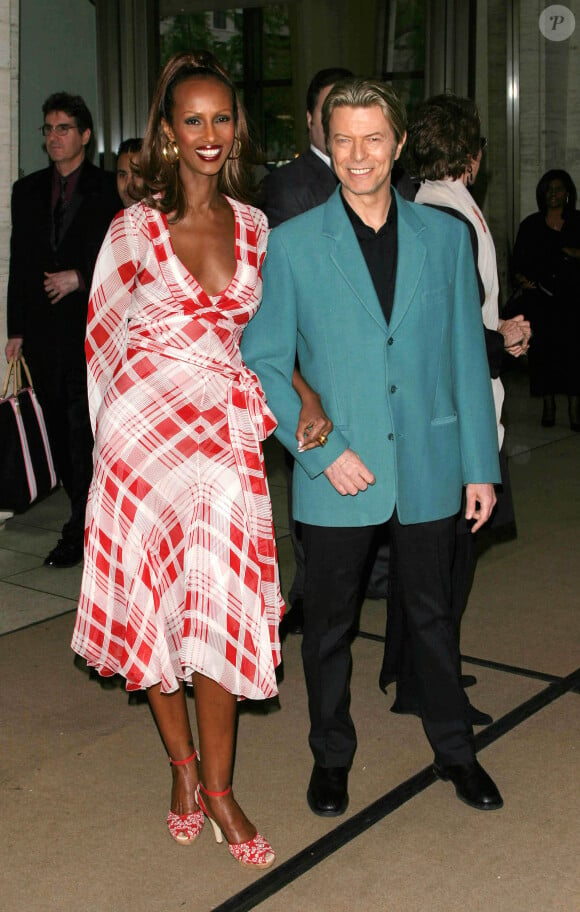 David et Iman Bowie à New York le 5 mai 2003.