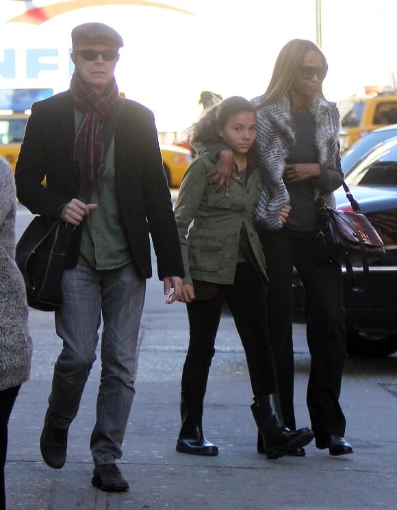 David, Iman Bowie et leur fille Alexandria à New York. Novembre 2011.