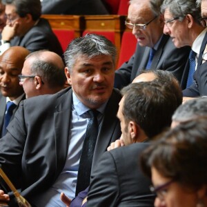 David Douillet lors de la séance des questions au gouvernement à l'Assemblée Nationale à Paris, le 7 février 2017.
