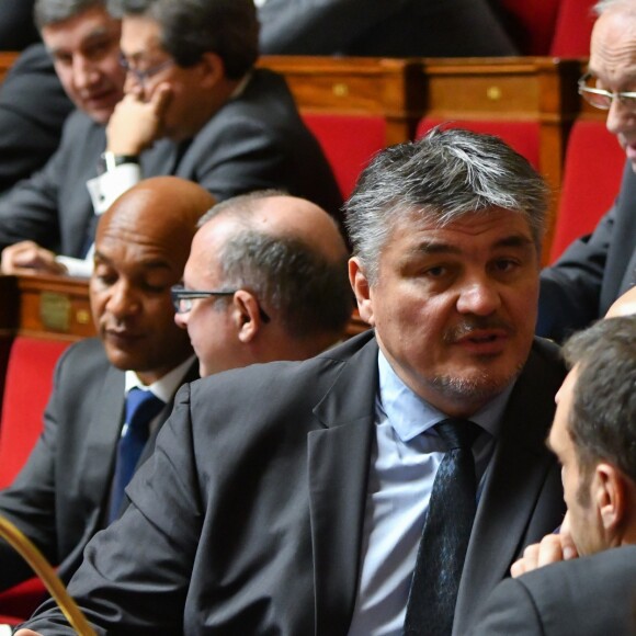 David Douillet lors de la séance des questions au gouvernement à l'Assemblée Nationale à Paris, le 7 février 2017.
