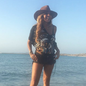 Photo de Cathy Guetta à Formentera. Août 2017.