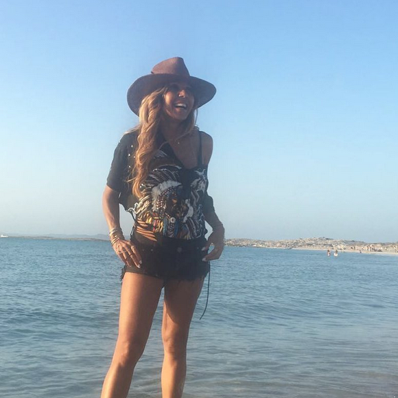 Photo de Cathy Guetta à Formentera. Août 2017.