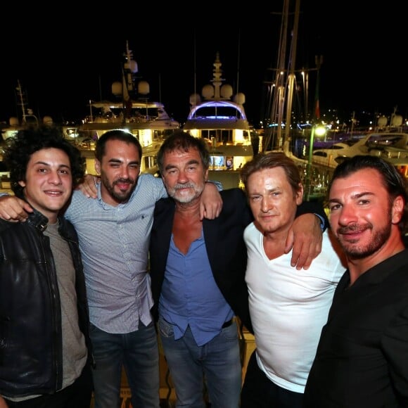 Exclusif - Idir Chender, le rappeur Gringe, Olivier Marchal, Benoît Magimel, Michaël Youn - Soirée du film "Carbone" après l'avant-première au cinéma Le Renaissance de Saint-Tropez, le 19 août 2017. © Dominique Jacovides/Cyril Moreau/Bestimage