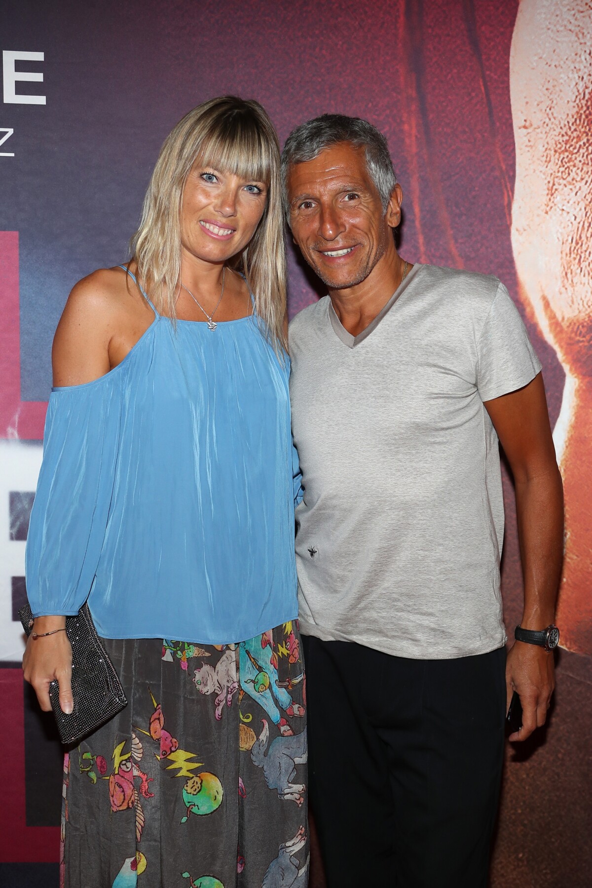 Photo : Exclusif - Nagui et sa femme Mélanie Page - Avant-première du film "Carbone" au cinéma La Renaissance à Saint-Tropez, le 19 août 2017. © Dominique Jacovides/Cyril Moreau/Bestimage - Purepeople