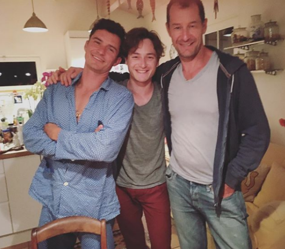 Orlando Bloom avec un de ses cousins français, Thomas Enhco.