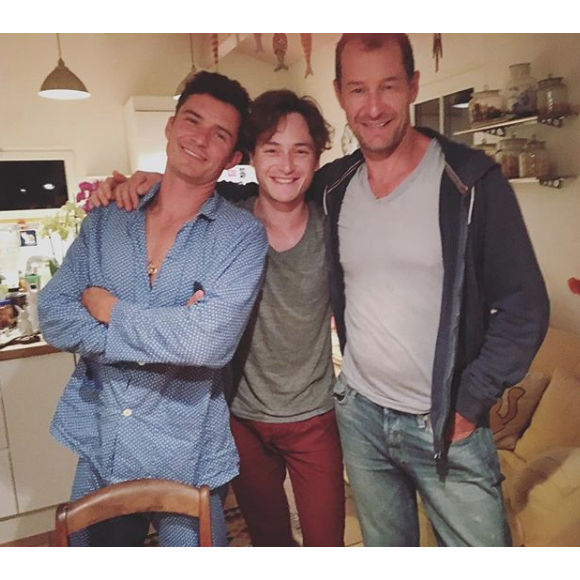 Orlando Bloom avec un de ses cousins français, Thomas Enhco.