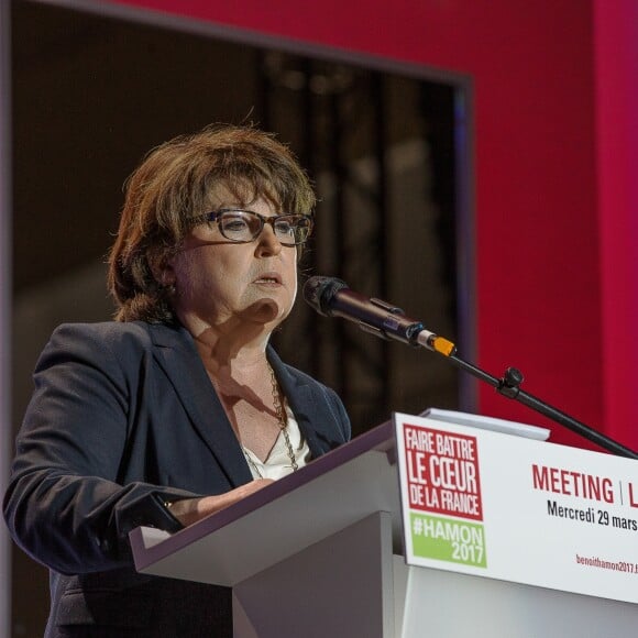 Martine Aubry lors du meeting de Benoît Hamon à Lille, le 29 mars 2017. © Stéphane Vansteenkiste/Bestimage