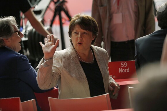 Martine Aubry, Gilles Pargneaux lors du 77e congrès du Parti Socialiste au Parc des Expositions de Poitiers, le 6 juin 2015.