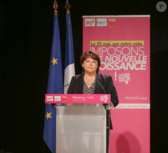 Martine Aubry - Meeting de Manuel Valls en marge des élections Européennes à Lille le 15 mai 2014.1