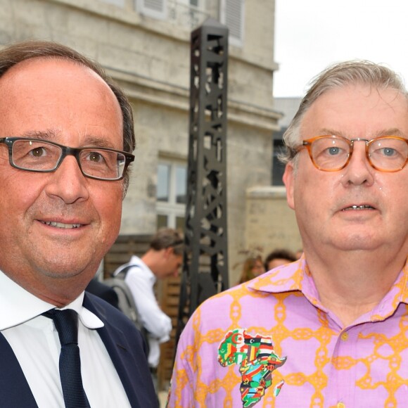 François Hollande (ancien président de la République) et Dominique Besnehard - 10e festival du Film Francophone d'Angoulême le 22 août 2017. © Coadic Guirec/Bestimage