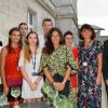 Cristiana Reali (présidente du jury étudiant) avec des étudiants du jury étudiant - 10e festival du Film Francophone d'Angoulême, le 22 août 2017. © Coadic Guirec/Bestimage