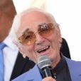 Charles Aznavour reçoit son étoile sur le Hollywood Walk of Fame à Los Angeles, le 24 août 2017. © Chris Delmas/Bestimage