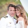 Exclusif - Prix Spécial - No web - No blog - Benjamin Castaldi et sa femme Aurore Aleman - Cérémonie religieuse - Mariage de Benjamin Castaldi et Aurore Aleman au Mas de La Rose à Eygalières, le 27 août 2016. © Jacovides-Moreau/Bestimage27/08/2016 - Eygalières