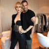 Céline Dion et son coiffeur. La star va assister au lancement du disque de son frère Jacques, le 30 août 2017 à Montréal.