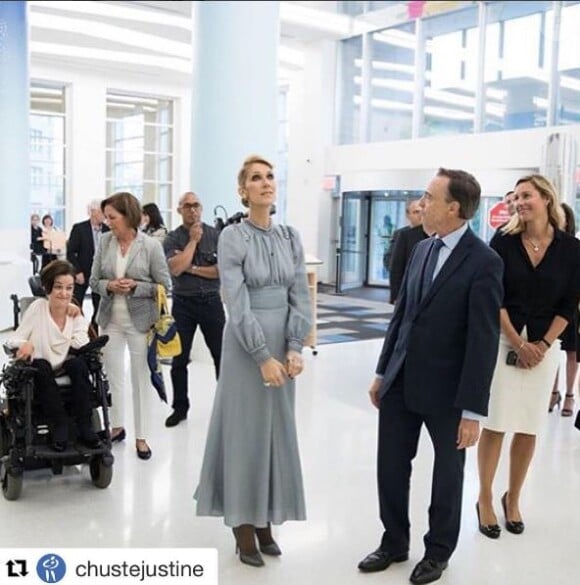 Céline Dion au CHU Sainte Justine à Montréal. Instagram, août 2017