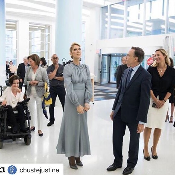 Céline Dion au CHU Sainte Justine à Montréal. Instagram, août 2017
