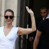 Exclusif - Céline Dion et son danseur Pepe Munoz sont allés déjeuner à l'hôtel Raphael à Paris, France, le 7 août 2017.