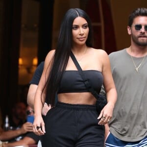 Kim Kardashian et Scott Disick à New York, le 2 août 2017.