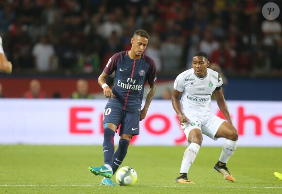 Neymar Jr lors de PSG-AS Saint-Étienne au Parc des Princes. Paris, le 25 août 2017.