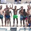 Neymar Jr en vacances avec des amis sur un yacht à Saint-Tropez, le 7 août 2017.