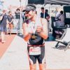 Amir lors de l'épreuve finale de son triathlon à Cascais, au Portugal. Le 3 septembre 2017