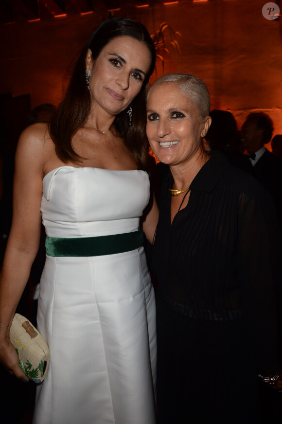Livia Firth et Maria Grazia Chiuri lors du dîner des "Franca Sozzani Awards" au 74ème Festival International du Film de Venise (Mostra), le 1er septembre 2017