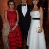 Colin Firth avec sa femme Livia Firth et Caroline Scheufele lors du dîner des "Franca Sozzani Awards" au 74ème Festival International du Film de Venise (Mostra), le 1er septembre 2017