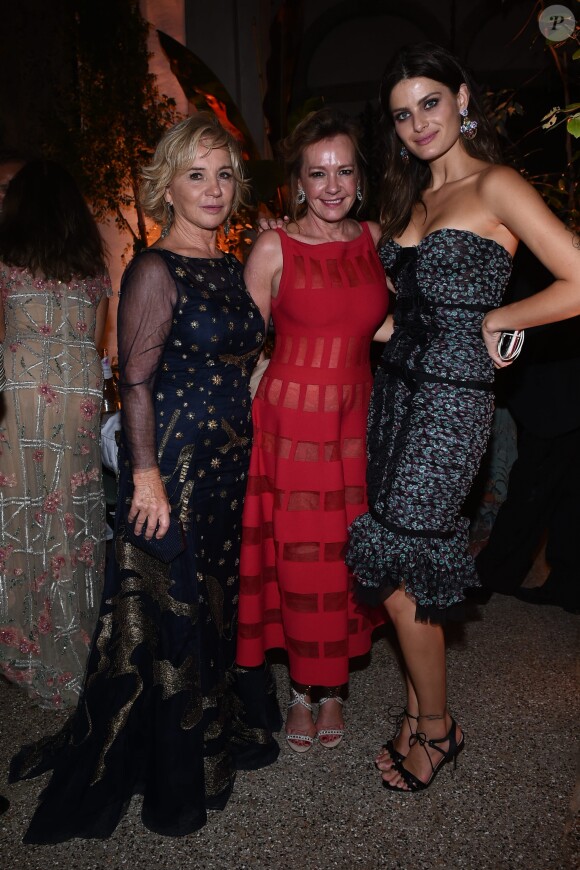 Alberta Ferretti, Caroline Scheufele et Isabeli Fontana lors du dîner des "Franca Sozzani Awards" au 74ème Festival International du Film de Venise (Mostra), le 1er septembre 2017