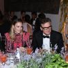 Pierre Casiraghi avec sa femme Beatrice Borromeo et Colin Firth lors du dîner des "Franca Sozzani Awards" au 74ème Festival International du Film de Venise (Mostra), le 1er septembre 2017