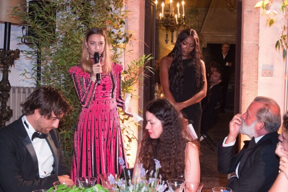 Beatrice Borromeo et Naomi Campbell lors du dîner des "Franca Sozzani Awards" au 74ème Festival International du Film de Venise (Mostra), le 1er septembre 2017.