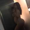 Kim Kardashian, alors enceinte de Saint, nue sur Instagram. Août 2015.