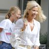 Exclusif - Natty Belmondo et sa fille Stella se promènent dans les rues de New York. Elles sont allées faire du shopping chez Abercrombie, Valentino et Zara sur la 5ème Avenue. Le 25 août 2017