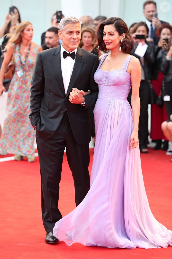 George Clooney et sa femme Amal (Alamuddin) à la première de "Suburbicon" au 74e Festival International du Film de Venise (Mostra), le 2 septembre 2017.