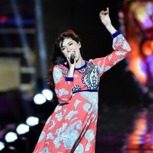 Exclusif - Nolwenn Leroy enceinte - Emission "La chanson de l'année fête la musique" dans les arènes de Nîmes, diffusée en direct sur TF1 le 17 juin 2017. © Bruno Bebert/Bestimage