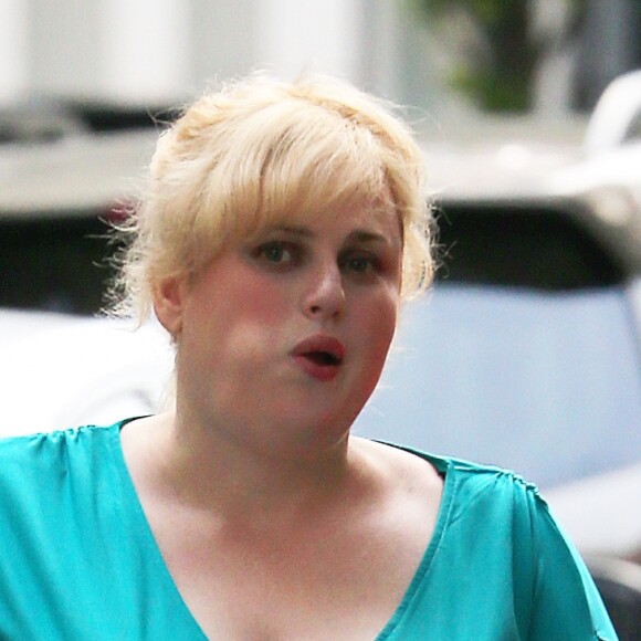 Exclusif - Rebel Wilson dîne avec son ancien compagnon Mickey Gooch Jr. à New York le 13 août 2017.