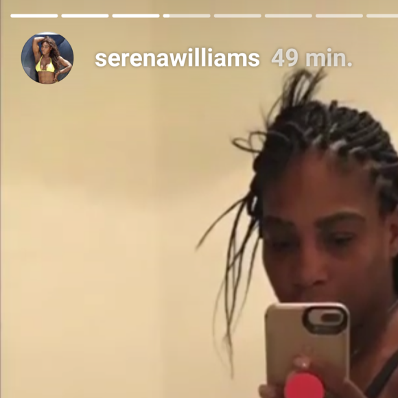 Serena Williams dévoile un montage vidéo de sa grossesse sur Instagram le 13 septembre 2017.