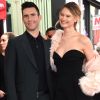 Adam Levine et sa femme Behati Prinsloo - Adam Levine reçoit son étoile sur le Walk of Fame à Hollywood, le 10 février 2017 © Chris Delmas/Bestimage