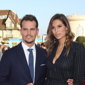 Laury Thilleman (Miss France 2011) et son compagnon Juan Arbelaez - Tapis rouge avant la projection de "Good Time" lors 43ème Festival du Cinema Americain de Deauville le 2 septembre 2017. © Denis Guignebourg/Bestimage