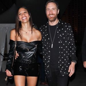 Exclusif - David Guetta et sa compagne Jessica Ledon sont allés voir un match de boxe (Canelo vs. Golovkin) à Las Vegas, le 16 septembre 2017.