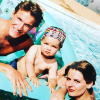 Benjamin Castaldi, son fils Julien et sa première femme il y a 20 ans. Photo postée sur Instagram, le 28 août 2017.