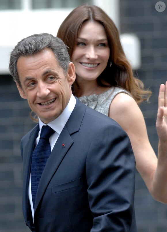 Nicolas Sarkozy et Carla Bruni à Londres le 18 juin 2010