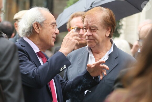 Norbert Balit, Daniel Lauclair lors de la cérémonie en hommage à Paul Wermus au Cinéma Mac Mahon à Paris le 22 septembre 2017.
