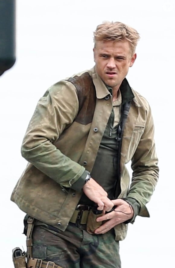 Exclusif - Boyd Holbrook sur le tournage de ''The Predator'' à Vancouver, le 24 avril 2017