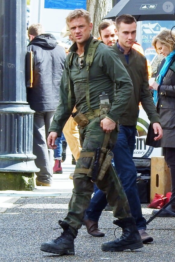 Exclusif - Boyd Holbrook sur le tournage de ''The Predator'' à Vancouver, le 24 avril 2017
